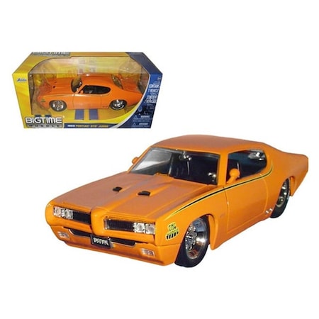 Endless Games 1969 Pontiac GTO Judge Pro Stock Orange 1-24 Diecast Car Model EN3475834